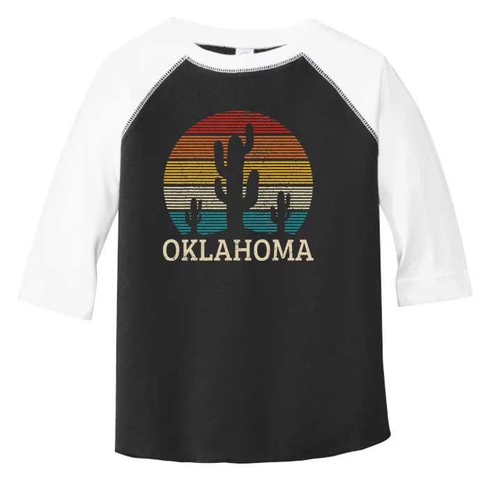 Oklahoma Vintage Cactus Desert Souvenir Gift Toddler Fine Jersey T-Shirt