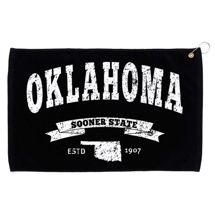 Oklahoma . Vintage Distressed Ok Sooner State Grommeted Golf Towel