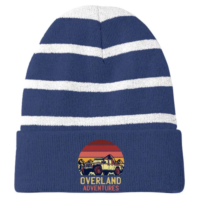 Overland Adventures Striped Beanie with Solid Band