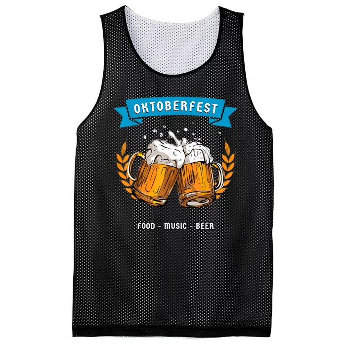 Oktoberfest Vintage German Beer Drinking Mesh Reversible Basketball Jersey Tank