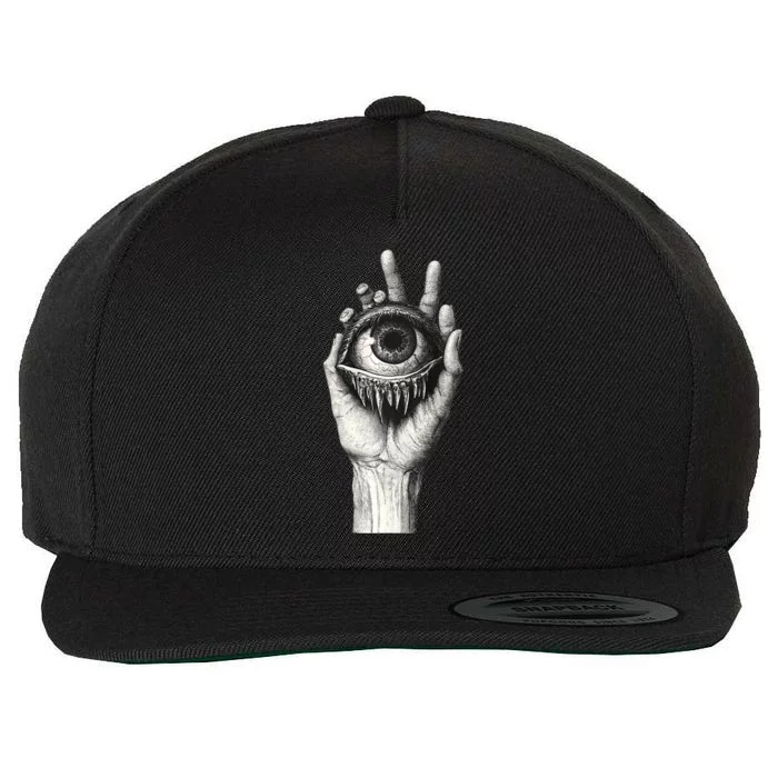 Obscure Visions Goth Alt Macabre Creepy Wool Snapback Cap