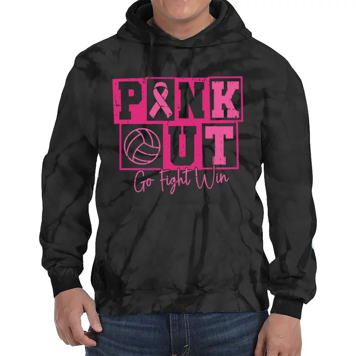 Out Volleyball Go Fight Win Game Day Tie Dye Hoodie