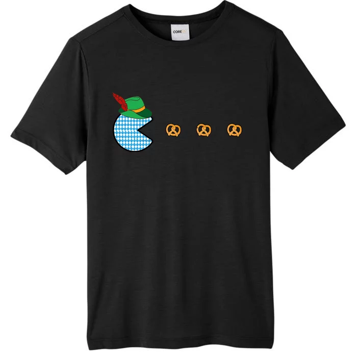 Oktoberfest Video Game Eating Pretzels Retro Gamer ChromaSoft Performance T-Shirt