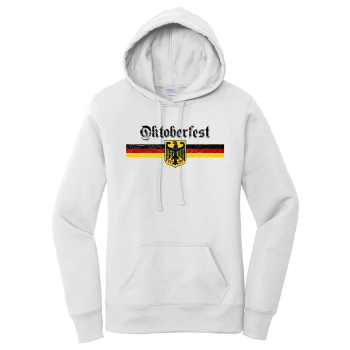 Oktoberfest Vintage German Flag Coat Of Arms Banner Crest Women's Pullover Hoodie