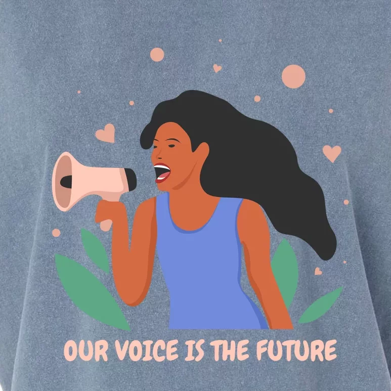 Our Voice Is The Future Garment-Dyed Women's Muscle Tee