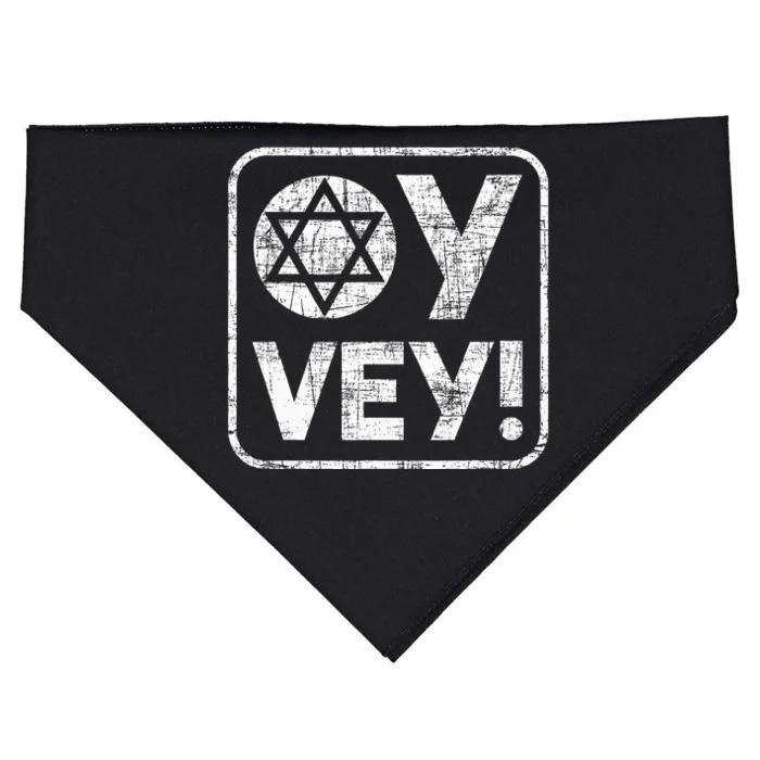 Oy Vey Jewish Jews Israelites Hashana Star Of David USA-Made Doggie Bandana