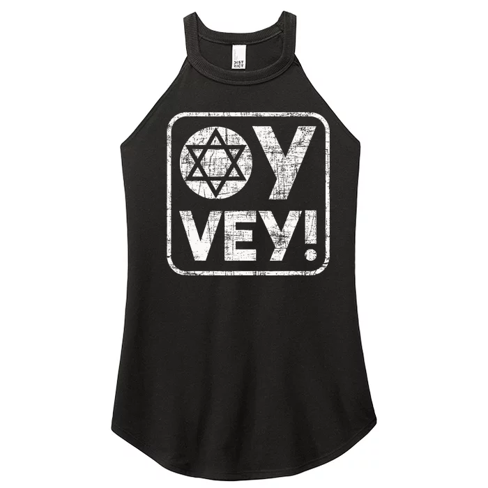 Oy Vey Jewish Jews Israelites Hashana Star Of David Women’s Perfect Tri Rocker Tank