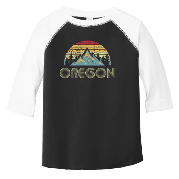 Oregon Vintage Mountains Nature Hiking Toddler Fine Jersey T-Shirt