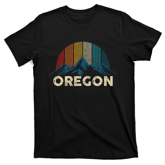 Oregon Vintage Mountains Nature Hiking T-Shirt