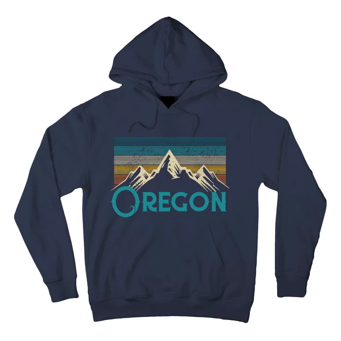 Oregon Vintage Mountains Retro Hiking Souvenir Gift Hoodie