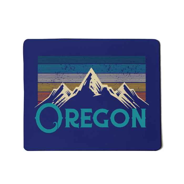 Oregon Vintage Mountains Retro Hiking Souvenir Gift Mousepad