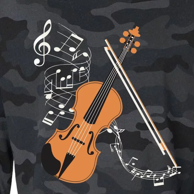 Orchestra Violin Player Gift Musical Instrument Violin Cropped Pullover Crew