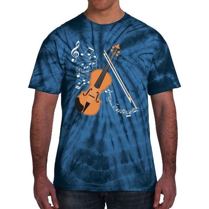 Orchestra Violin Player Gift Musical Instrument Violin Tie-Dye T-Shirt