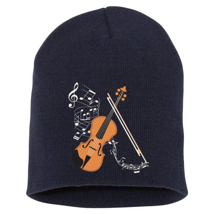 Orchestra Violin Player Gift Musical Instrument Violin Short Acrylic Beanie