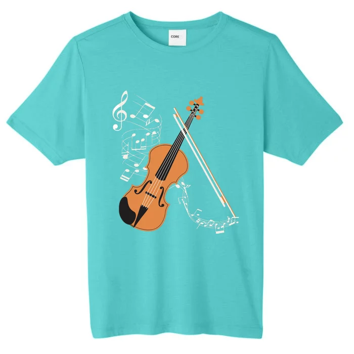 Orchestra Violin Player Gift Musical Instrument Violin ChromaSoft Performance T-Shirt