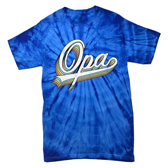 Opa Vintage Retro Style Father’S Day Gift For Papa Grandpa Gift Tie-Dye T-Shirt