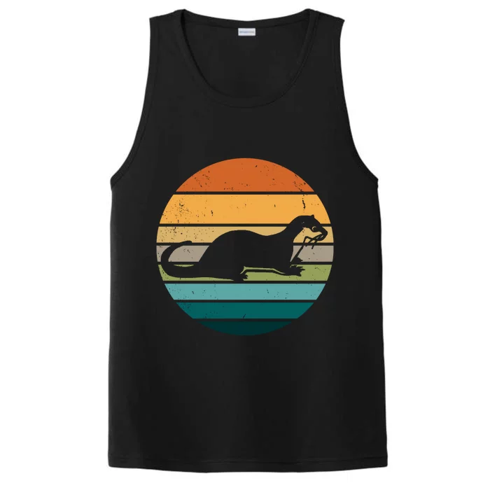 Otter Vintage Retro Logo Performance Tank