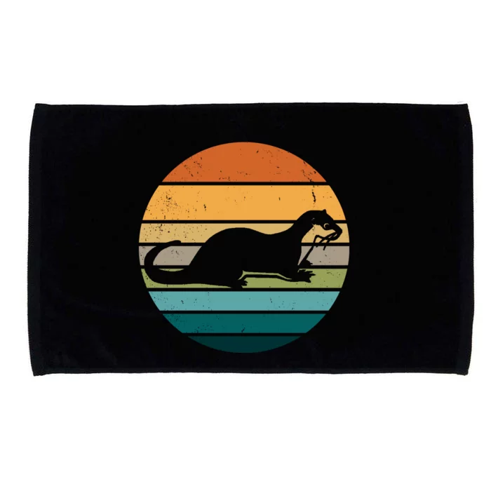 Otter Vintage Retro Logo Microfiber Hand Towel