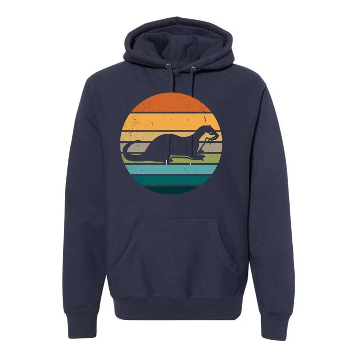 Otter Vintage Retro Logo Premium Hoodie