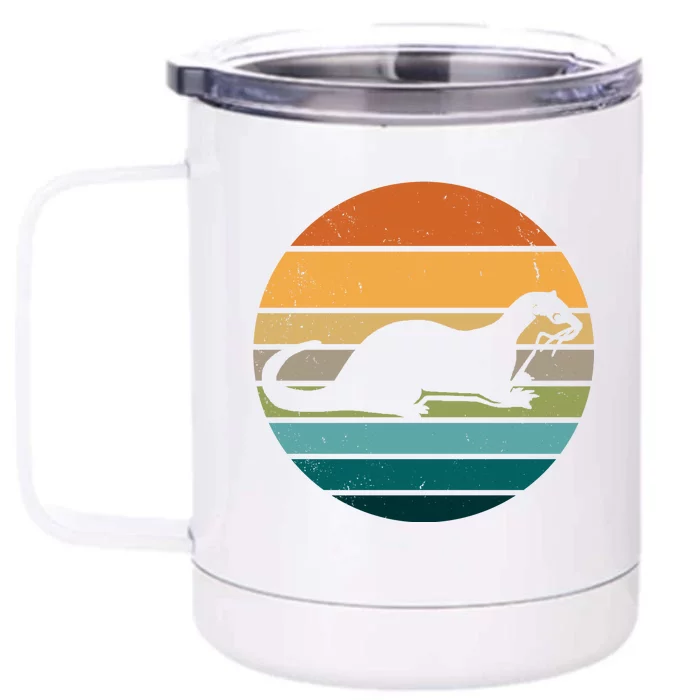 Otter Vintage Retro Logo Front & Back 12oz Stainless Steel Tumbler Cup