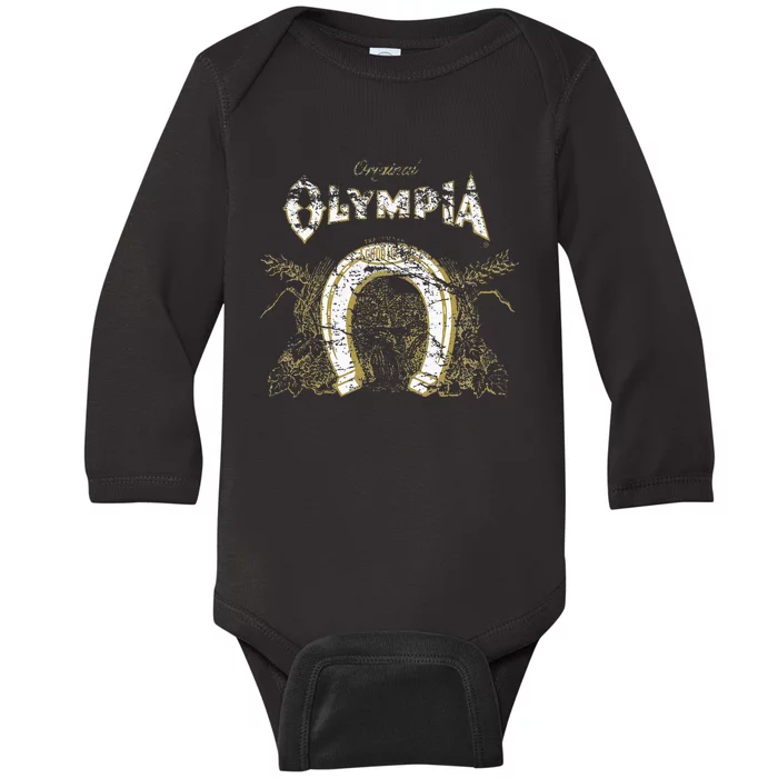 Olympia Vintage Style Pale Baby Long Sleeve Bodysuit