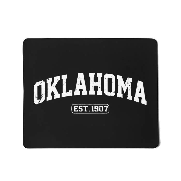 Oklahoma Vintage State Athletic Style Mousepad