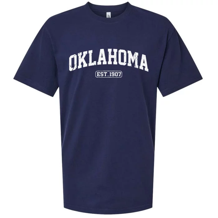 Oklahoma Vintage State Athletic Style Sueded Cloud Jersey T-Shirt