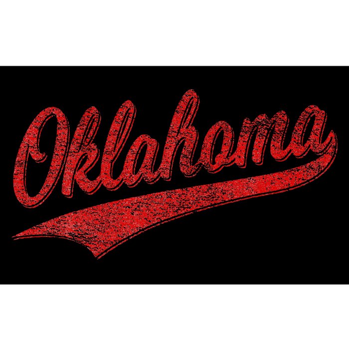 Oklahoma Varsity Script Vintage Sports Jersey Style Flag Bumper Sticker