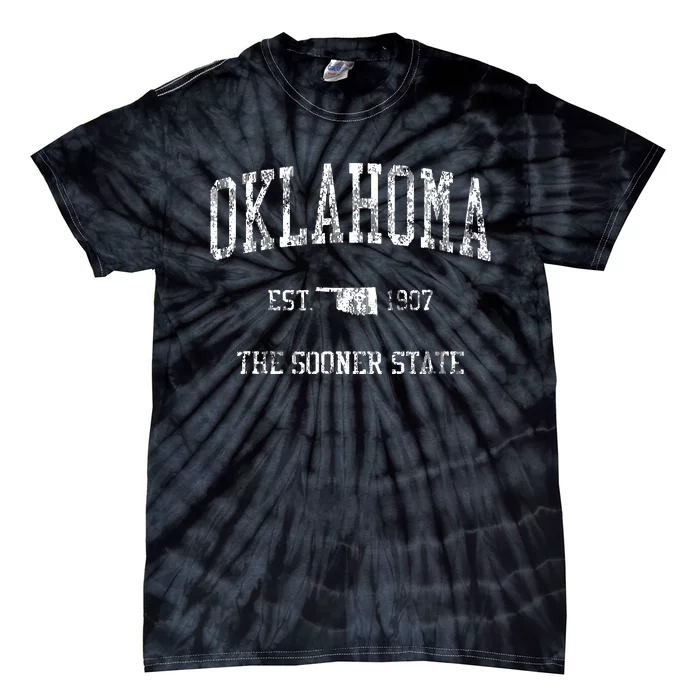 Oklahoma Vintage Sports Design Oklahoman Ok Tie-Dye T-Shirt