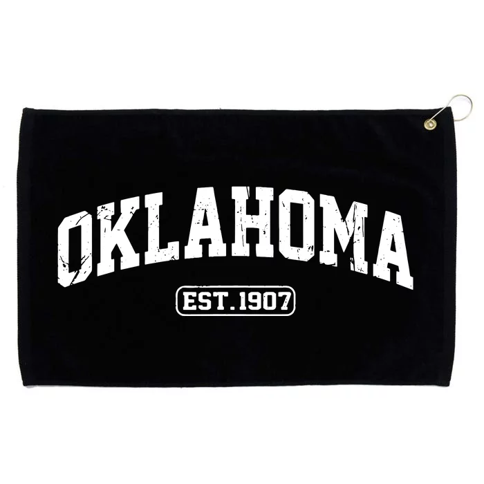 Oklahoma Vintage State Athletic Style Grommeted Golf Towel