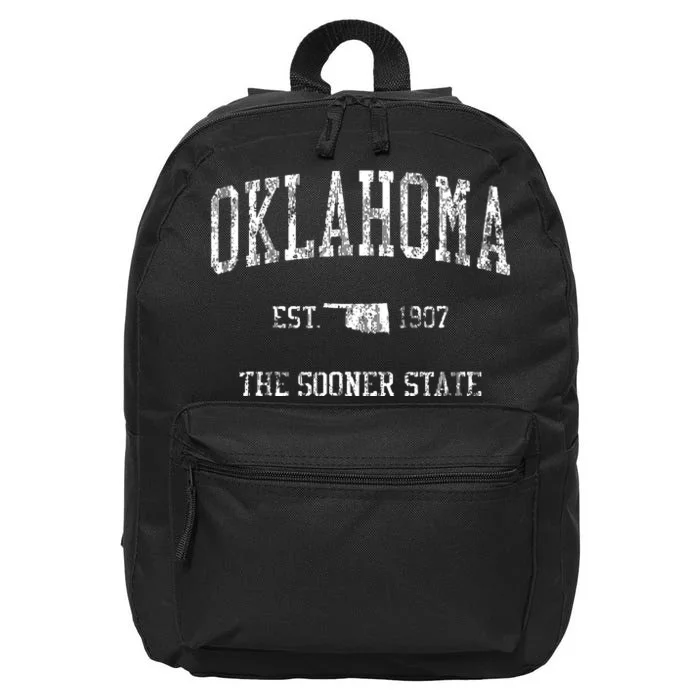 Oklahoma Vintage Sports Design Oklahoman Ok 16 in Basic Backpack