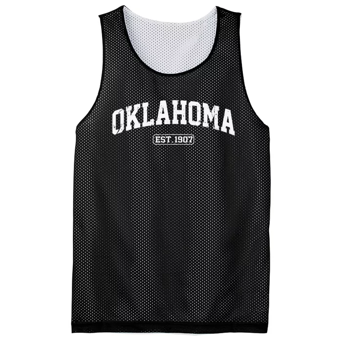 Oklahoma Vintage State Athletic Style Mesh Reversible Basketball Jersey Tank