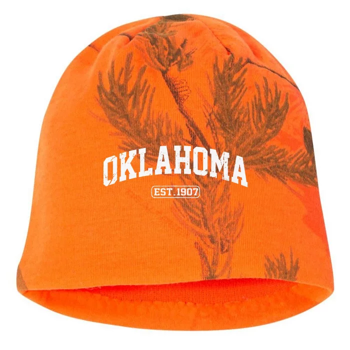 Oklahoma Vintage State Athletic Style Kati - Camo Knit Beanie