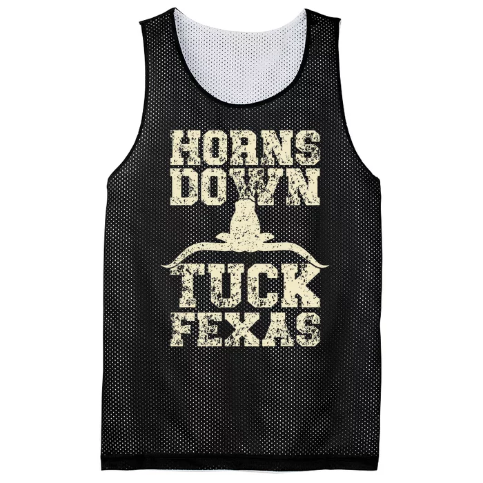 Oklahoma vs Texas Rivalry Horns Down Tuck Fexas Mesh Reversible Basketball Jersey Tank