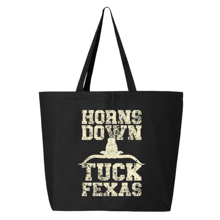 Oklahoma vs Texas Rivalry Horns Down Tuck Fexas 25L Jumbo Tote