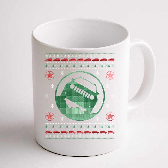 Offroad Vehicle Ugly Christmas Sweater Outdoor Gift Front & Back Coffee Mug