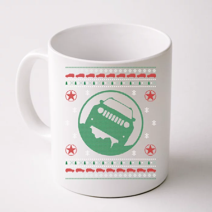 Offroad Vehicle Ugly Christmas Sweater Outdoor Gift Front & Back Coffee Mug