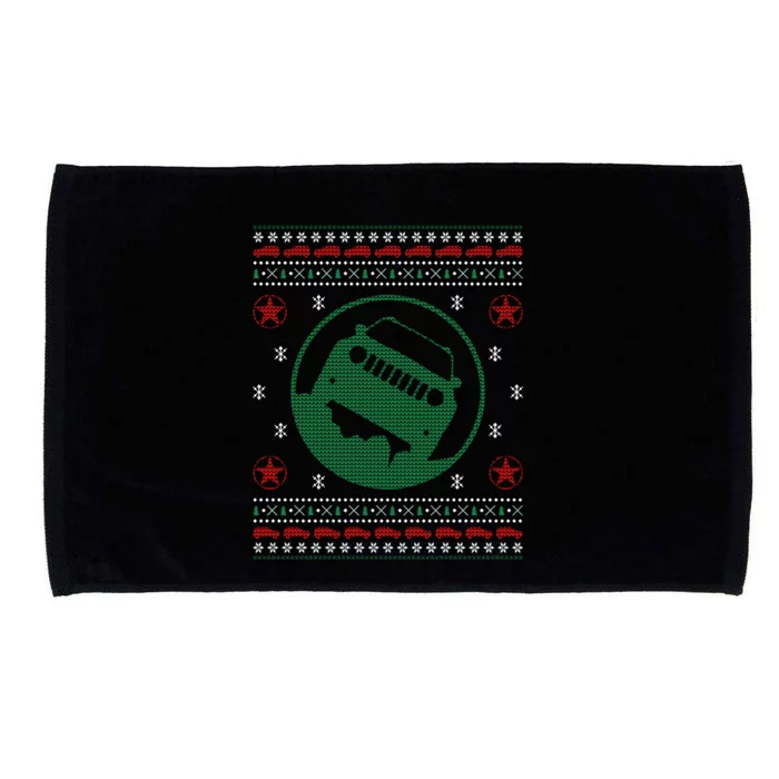 Offroad Vehicle Ugly Christmas Outdoor Gift Microfiber Hand Towel