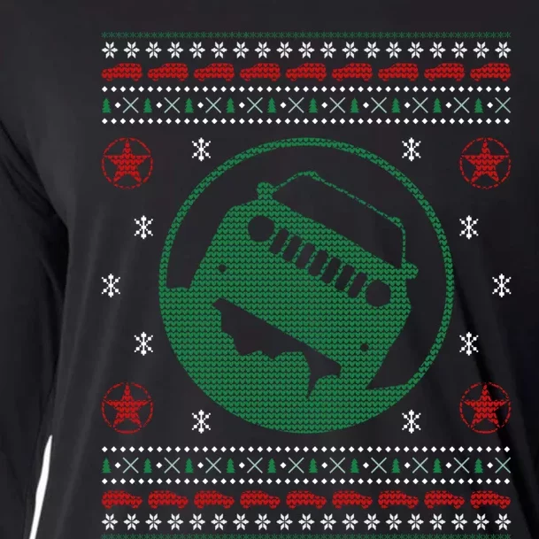 Offroad Vehicle Ugly Christmas Sweater Outdoor Cooling Performance Long Sleeve Crew