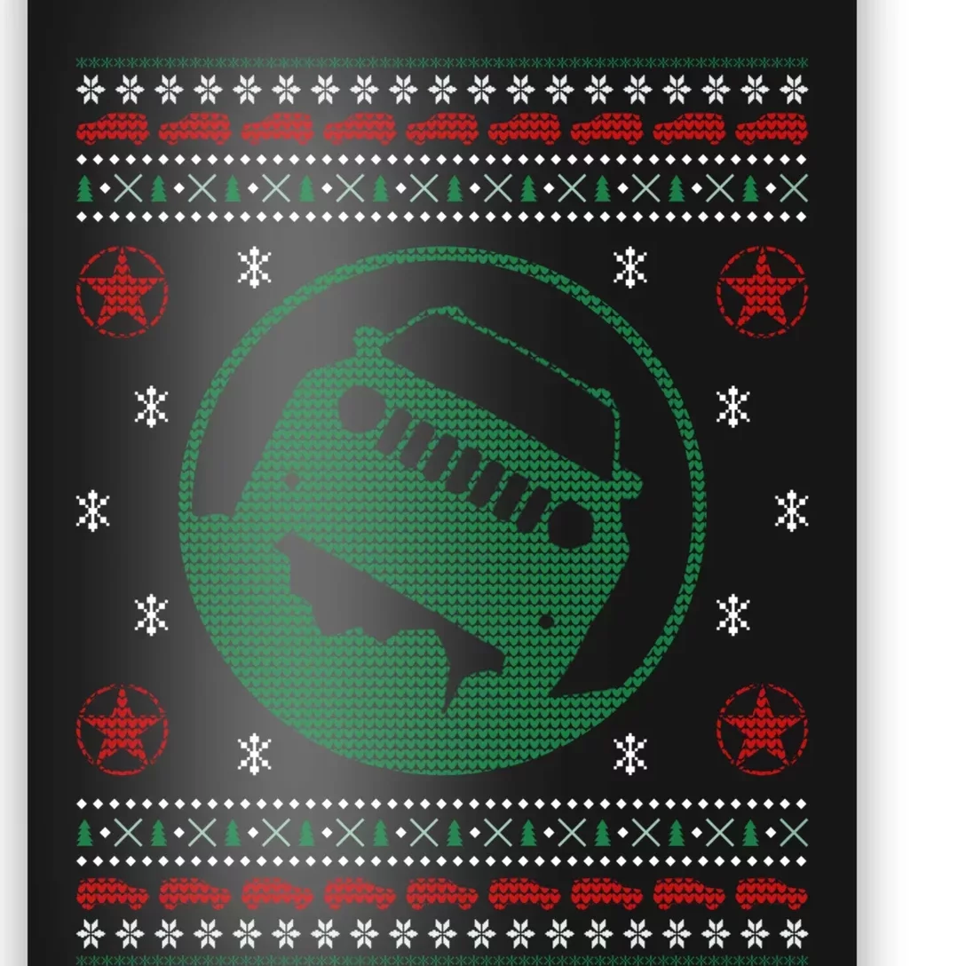 Offroad Vehicle Ugly Christmas Sweater Outdoor Poster