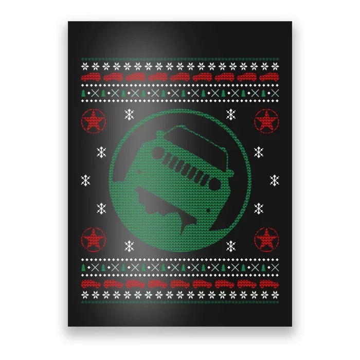 Offroad Vehicle Ugly Christmas Sweater Outdoor Poster