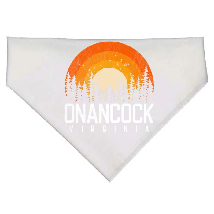 Onancock Virginia Va Gift Vintage 70s 80s 90s Retro Gift USA-Made Doggie Bandana