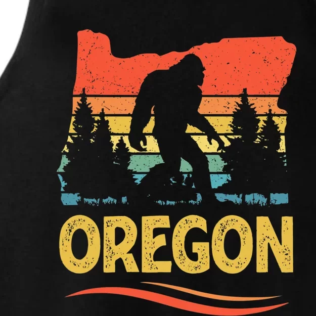 Oregon With A Bigfoot Ladies Tri-Blend Wicking Tank