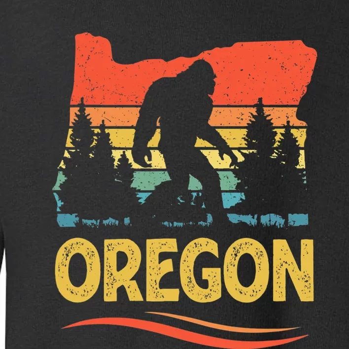 Oregon With A Bigfoot Toddler Sweatshirt