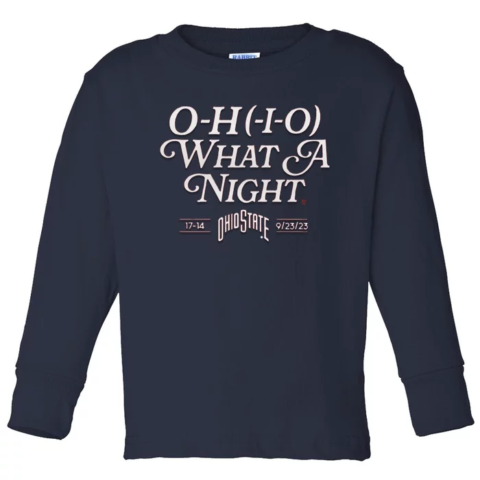 OHIO What A Night Toddler Long Sleeve Shirt