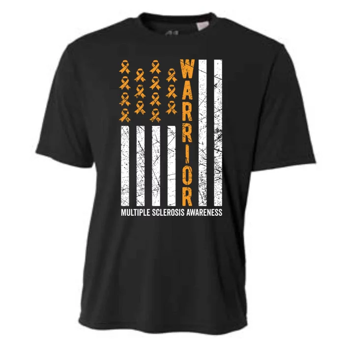 Orange Warrior And Multiple Sclerosis Awareness Gift Cooling Performance Crew T-Shirt