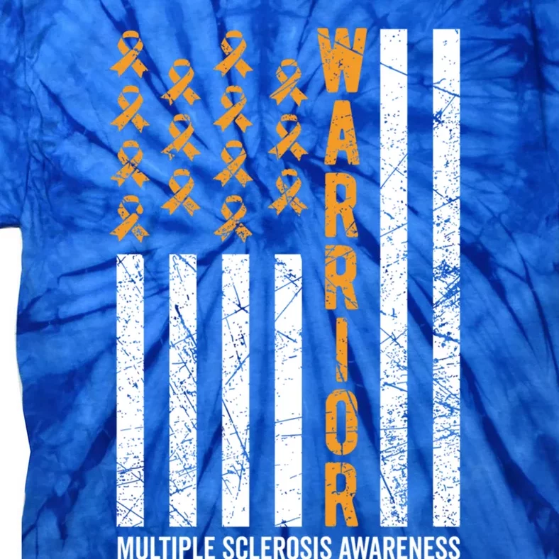 Orange Warrior And Multiple Sclerosis Awareness Gift Tie-Dye T-Shirt