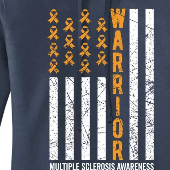 Orange Warrior And Multiple Sclerosis Awareness Gift Women's Pullover Hoodie