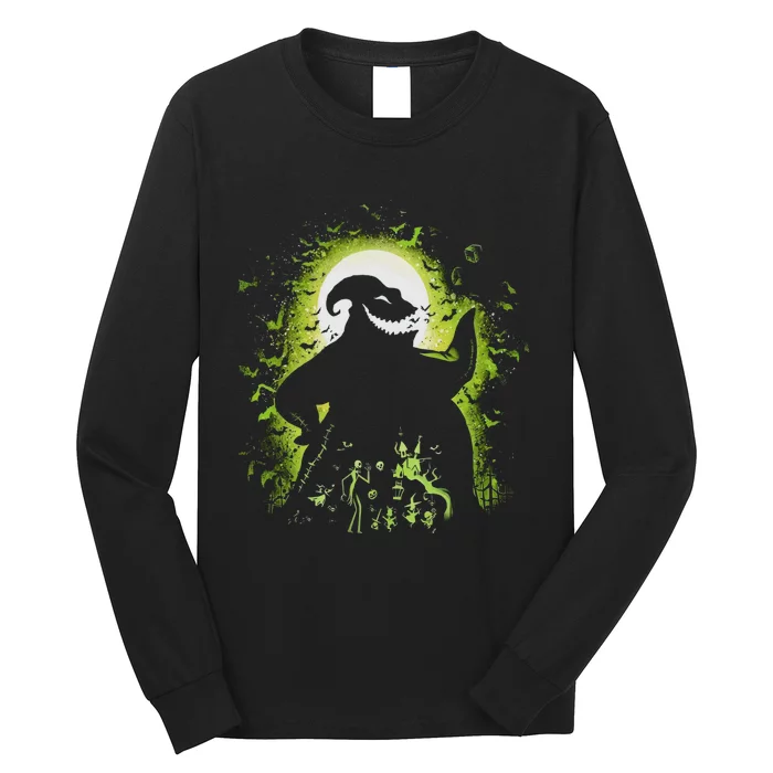 Oogie With Boogie Portrait Jack And Sally Halloween Long Sleeve Shirt