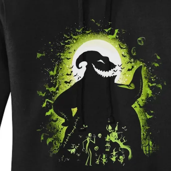 Oogie With Boogie Portrait Jack And Sally Halloween Women's Pullover Hoodie